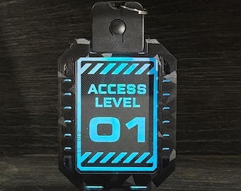 Personalized Cyberpunk LED Access Badges – Rechargeable Acrylic Badge for Cosplay & Conventions