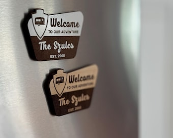 Personalized Magnet or Ornament- personalized gift , national park, camping, outdoor, camp gift, adventure, , beer, magnet, national forest