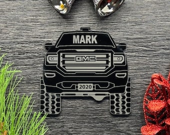 Personalized Pickup Truck Ornament - G M C - Truck Ornament - Christmas Ornament - 4x4 Christmas Ornament -