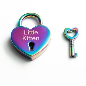 Serrures de collier pour chiot en forme de coeur - Serrures de manchette pour chiot - Super cadeau pour la Saint-Valentin - Cadeau pour les amoureux - Cadeau de mariage - Cadeau pour les couples