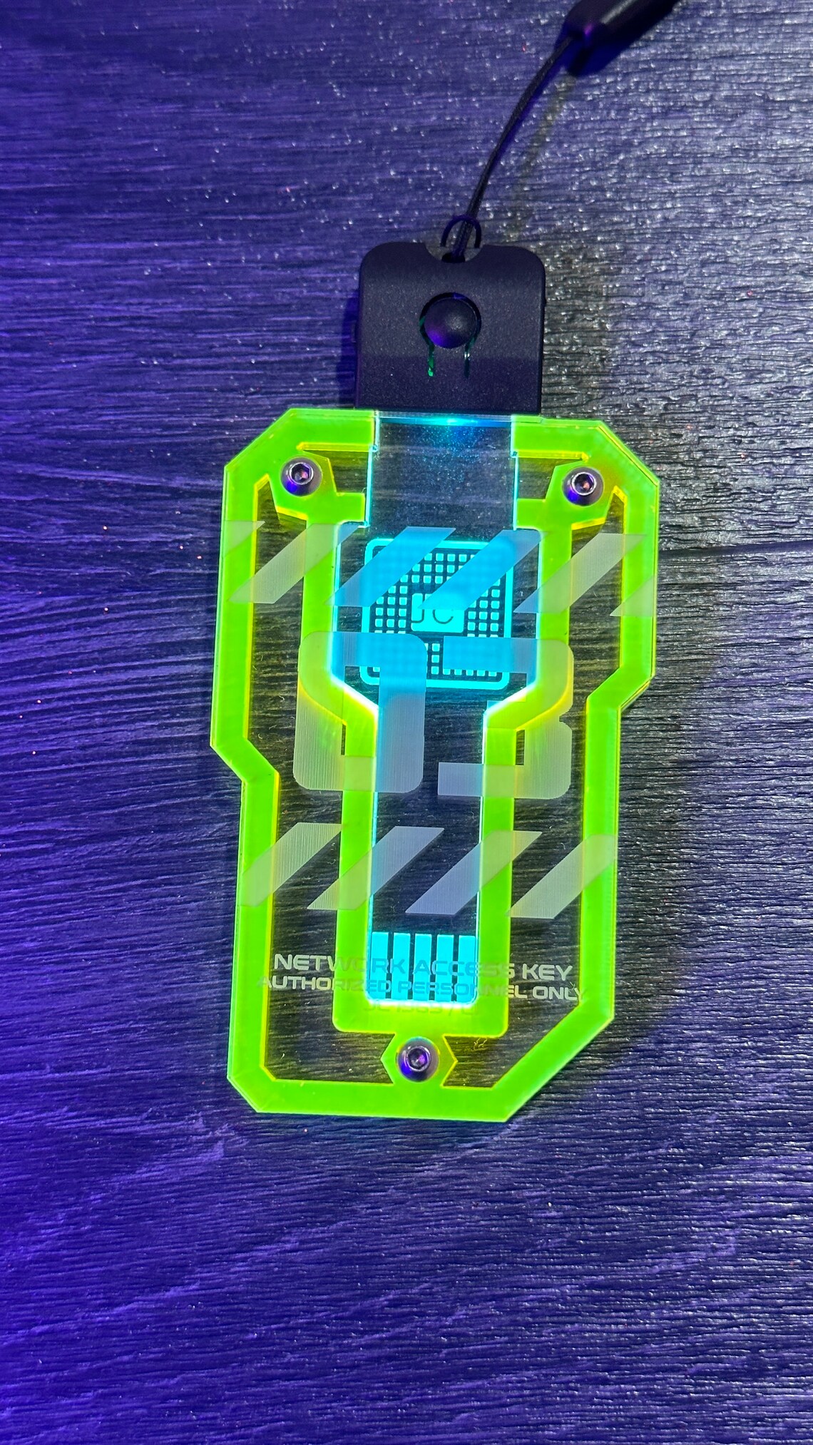 LED Cyberpunk Emergency Access Key Pendant Cyberpunk Etsy