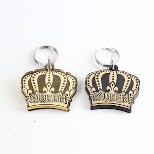 Crown Dog Tag - Dog Tag for Dogs - Pet ID - King - Queen Per ID - Royal Pet Tag - Personalized - Collar Tag