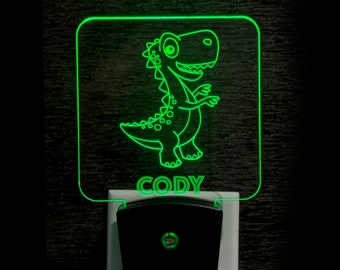 Dinosaur Sign - Dinosaur LED Sign - Dinosaur LED Night Light - Personalized Dinosaur LED Sign - Dinosaur Personalized Sign