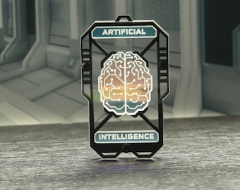 Cyberpunk Artificial Intelligence (A.I.)  Key necklace pendant - Cyberpunk Accessory - CyberWear - Cyberpunk Brain