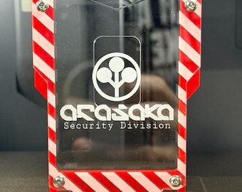 Arasaka Security Division - Cyberpunk keycard style card ID holder - Arasaka Cyberpunk badge holder.