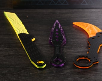 Cyberpunk Knife - Cyberpunk Dagger - Cyberpunk Karambit - CyberPunk Blade - UV Reactive - Wraith Kunai Dagger.