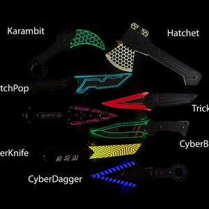 Lama da cosplay cyberpunk illuminata a LED / Accessorio futuristico luminoso / Accessorio per costumi fantascientifici