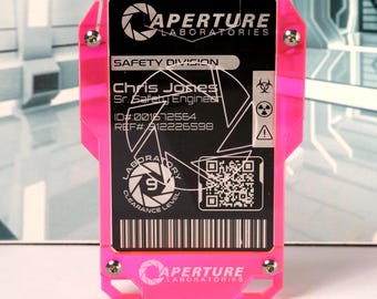 Aperture Laboratories Cyberpunk Keycard Style Card ID Holder