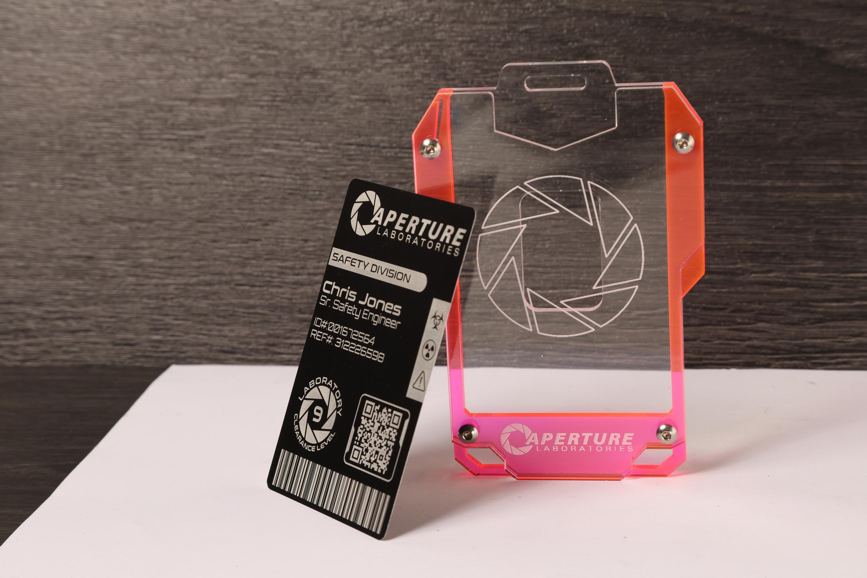 Aperture Laboratories Cyberpunk Keycard Style Card ID Holder - Aperture ...
