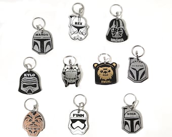 Personalized Kylo Ren Pet Tag - Personalized Storm Trooper Pet Tag - Personalized Darth Vader Pet Tag