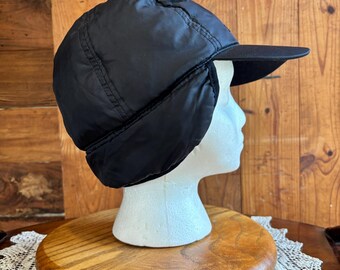 Eddie Bauer | Goose Down | Black Trapper Hat, Black Winter