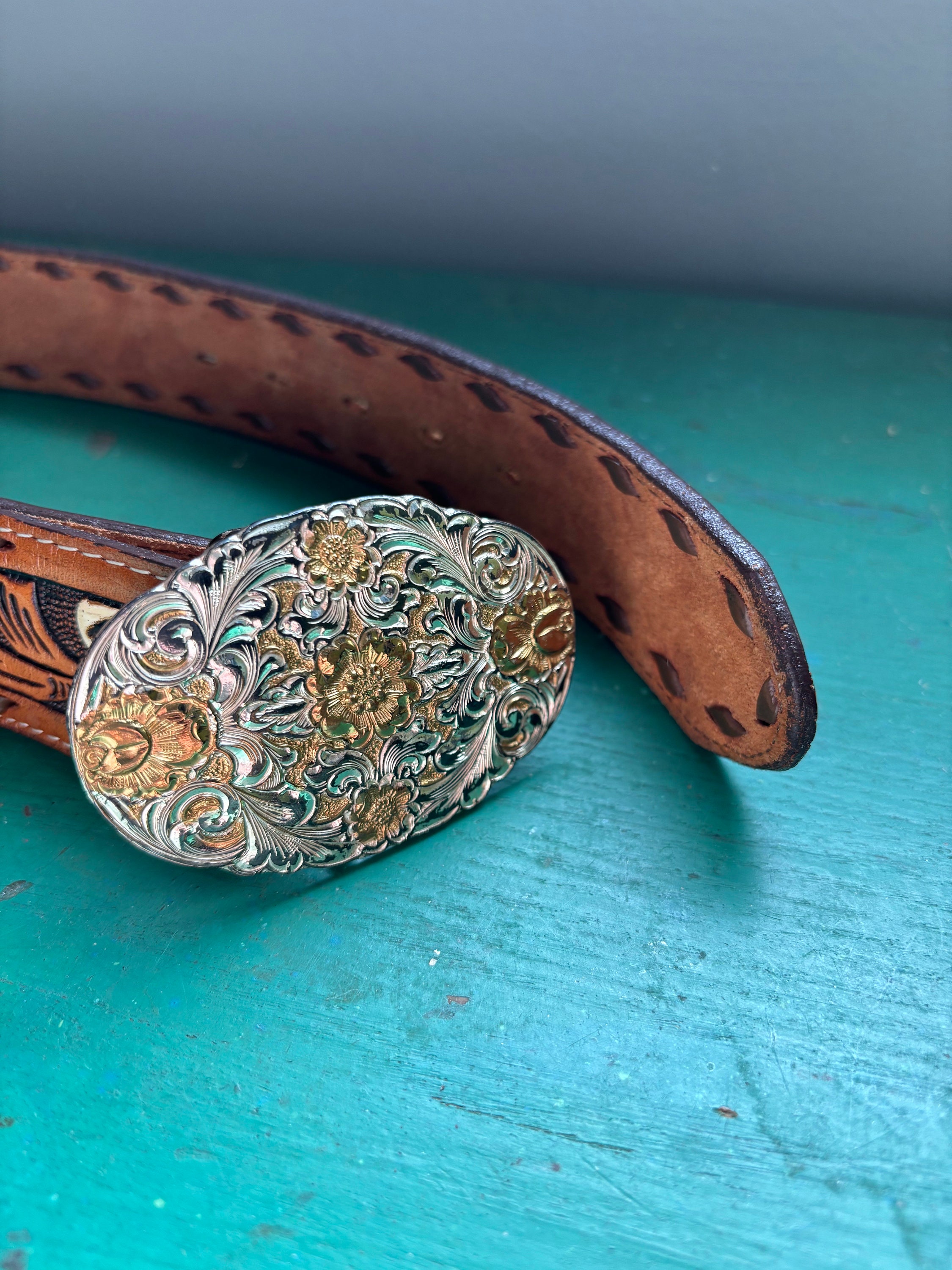 Kona Kut By Nocona Belt Co. Leather Belt, Size 34 - Vintage! Kona Kut Nocona Belt | Women main image 2