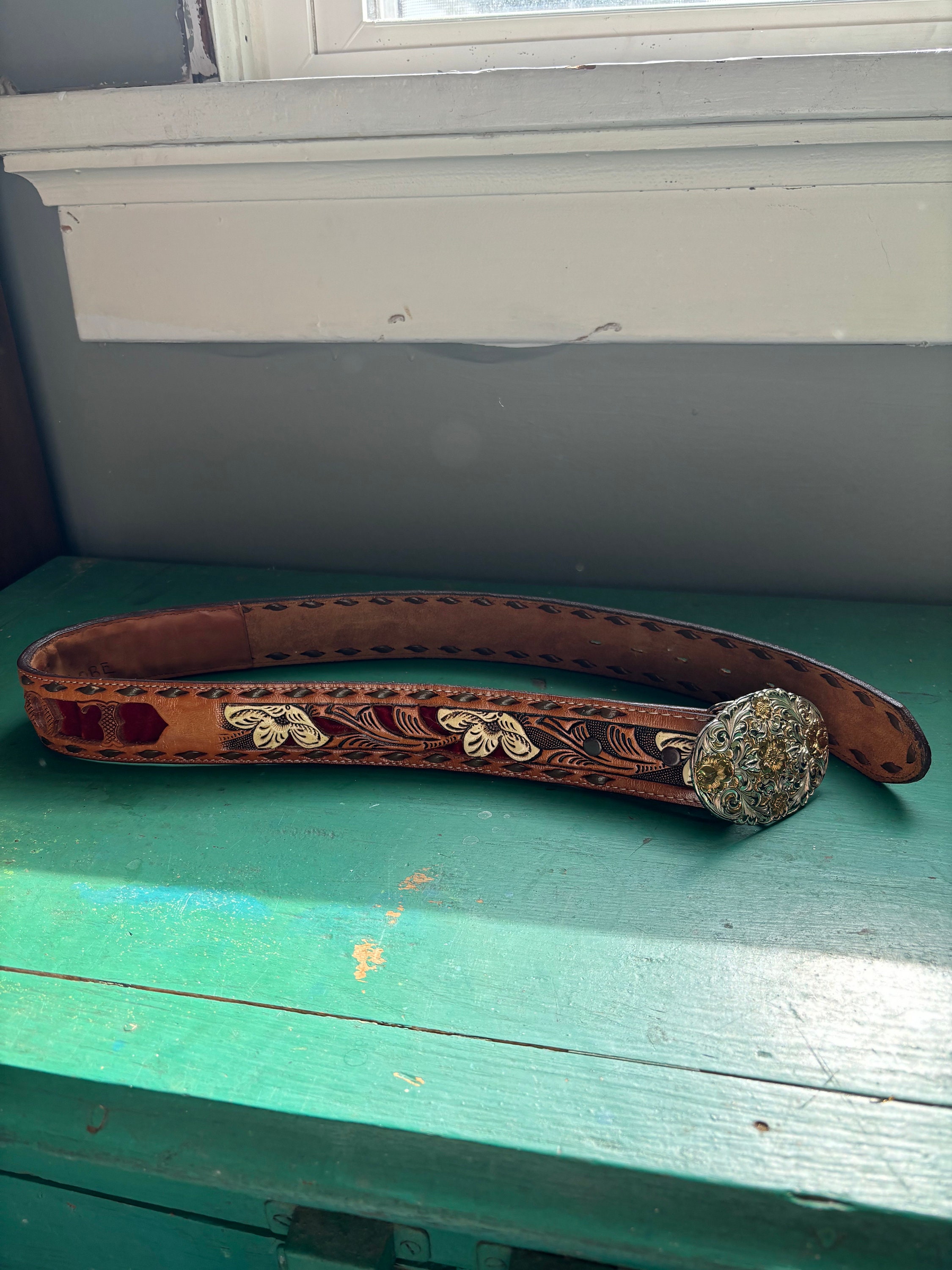 Kona Kut By Nocona Belt Co. Leather Belt, Size 34 - Vintage! Kona Kut Nocona Belt | Women main image 4