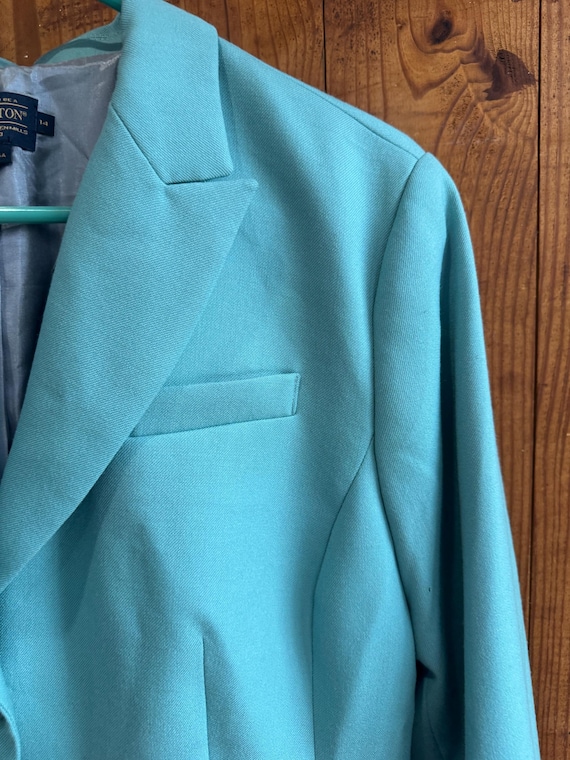 Pendleton Light Blue Single Brested Blazer | Made… - image 9