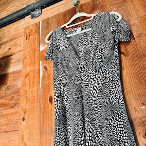 Lapis Los Angeles | Vintage 90’s Black & White Maxi Dress | 90s Grunge, Downtown Girl | Made in USA