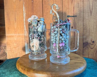 Curated Jewelry Jars | Mystery Jewelry Jar | Coquette, Fairy Core, Whimsical | Pink, Black, Cream, Gold Mix