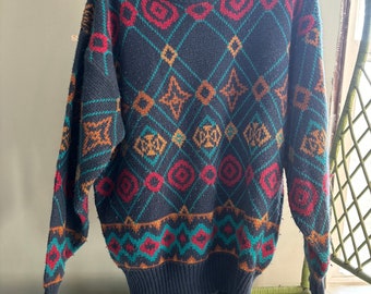 Vintage Enrico Gotlani Sweater | Abstract Grandpa Sweater