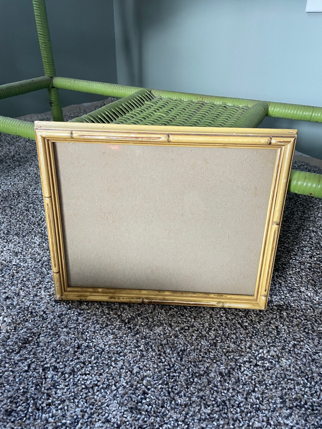 Vintage 8x10 Bamboo Picture Frame Etsy