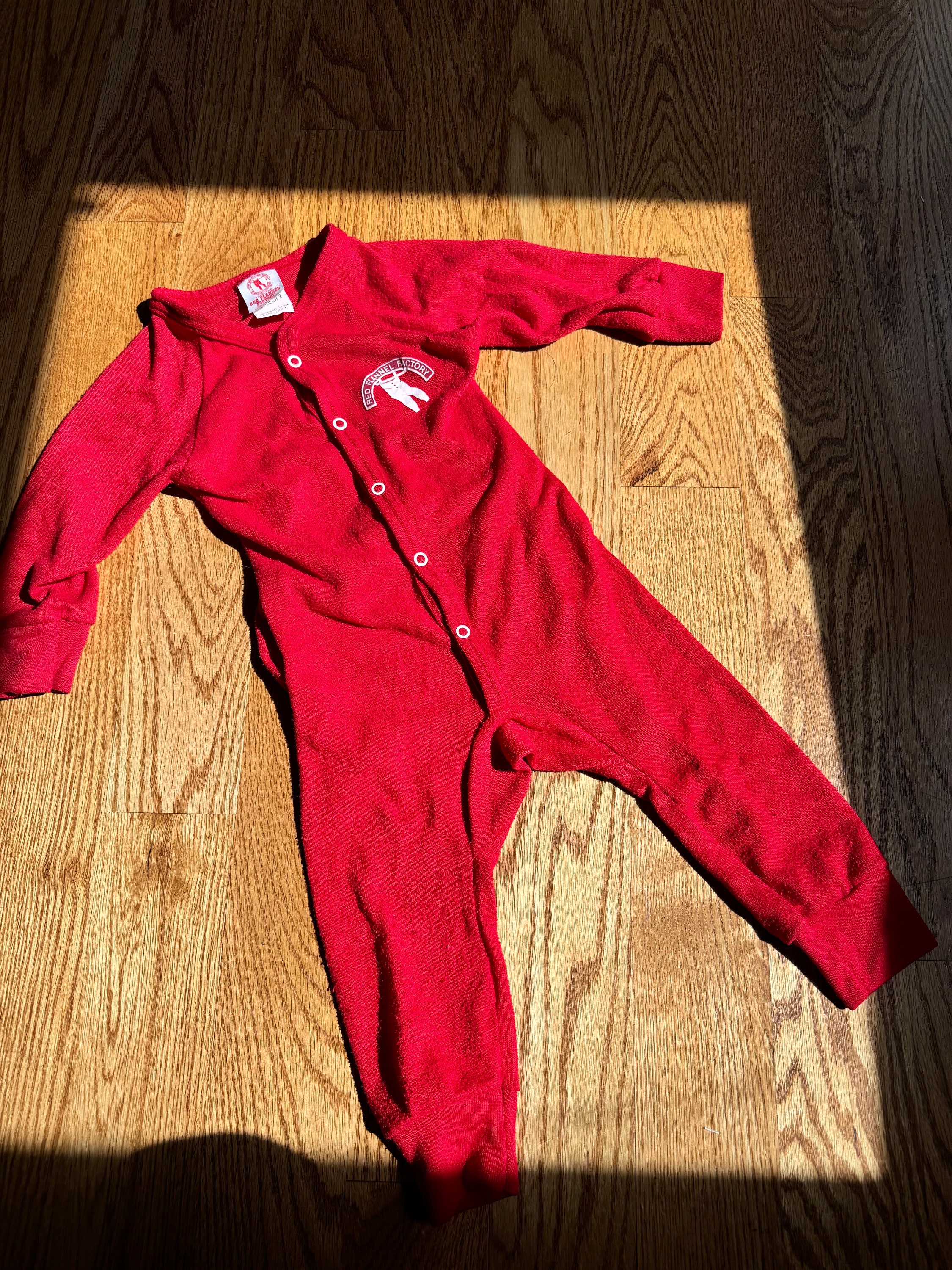 Red Flannel Factory Vintage Christmas Pajamas Baby Clothes