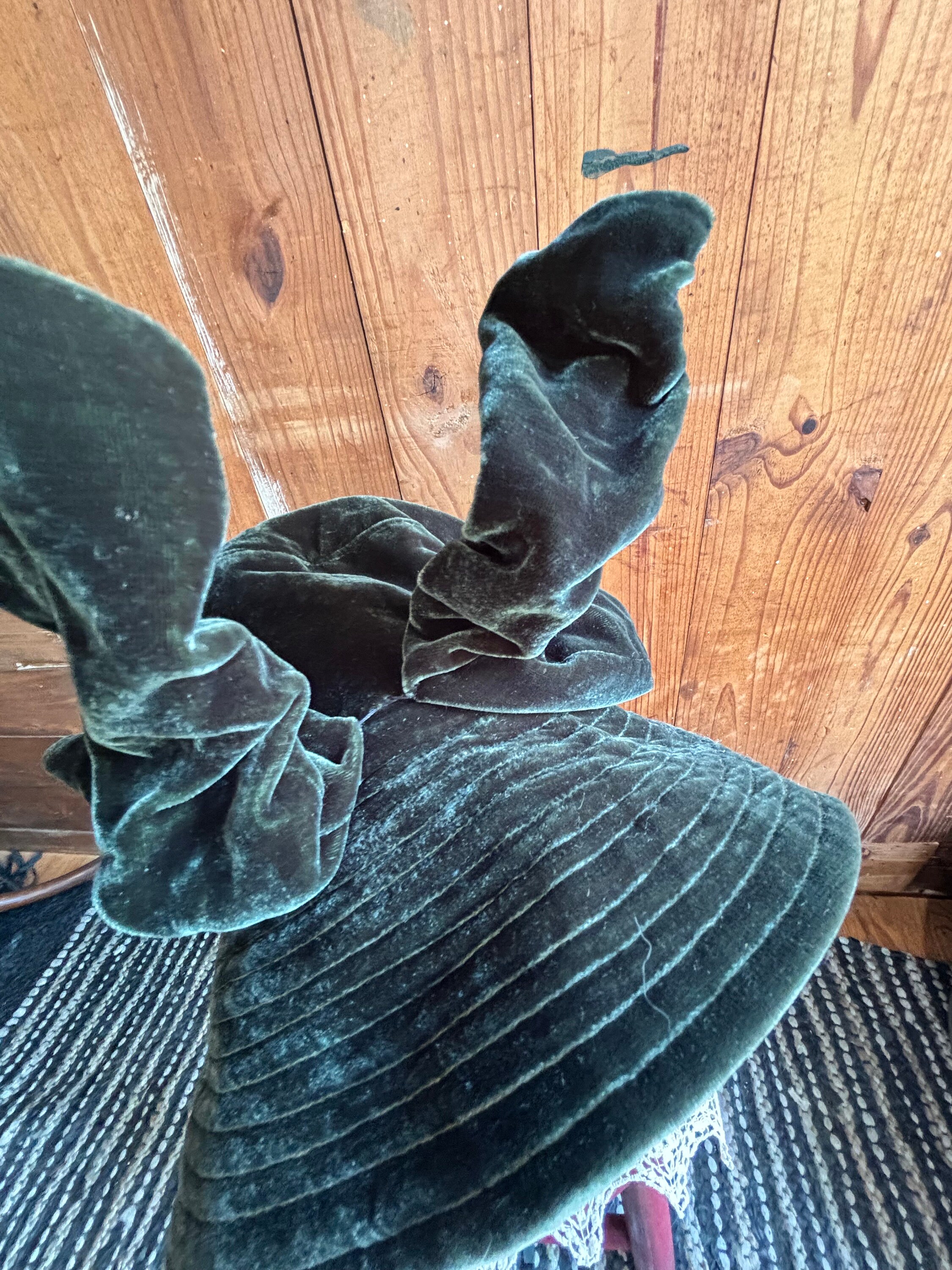 Kokin New York | Green Vintage Velvet Hat - Etsy