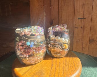 Curated Whimsical Jewelry Jars | Mystery Jewelry Jar | Vintage & Modern Costume Jewelry | Coquette, Fairy Core, Whimsical