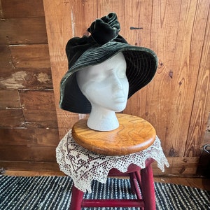 Louise Green Velvet Black with Teal Hat Louise Green | Accessories | Louise Green Velvet Black With  main image 4