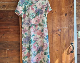 Sunshine Starshine Vintage 90s Floral Maxi Dress