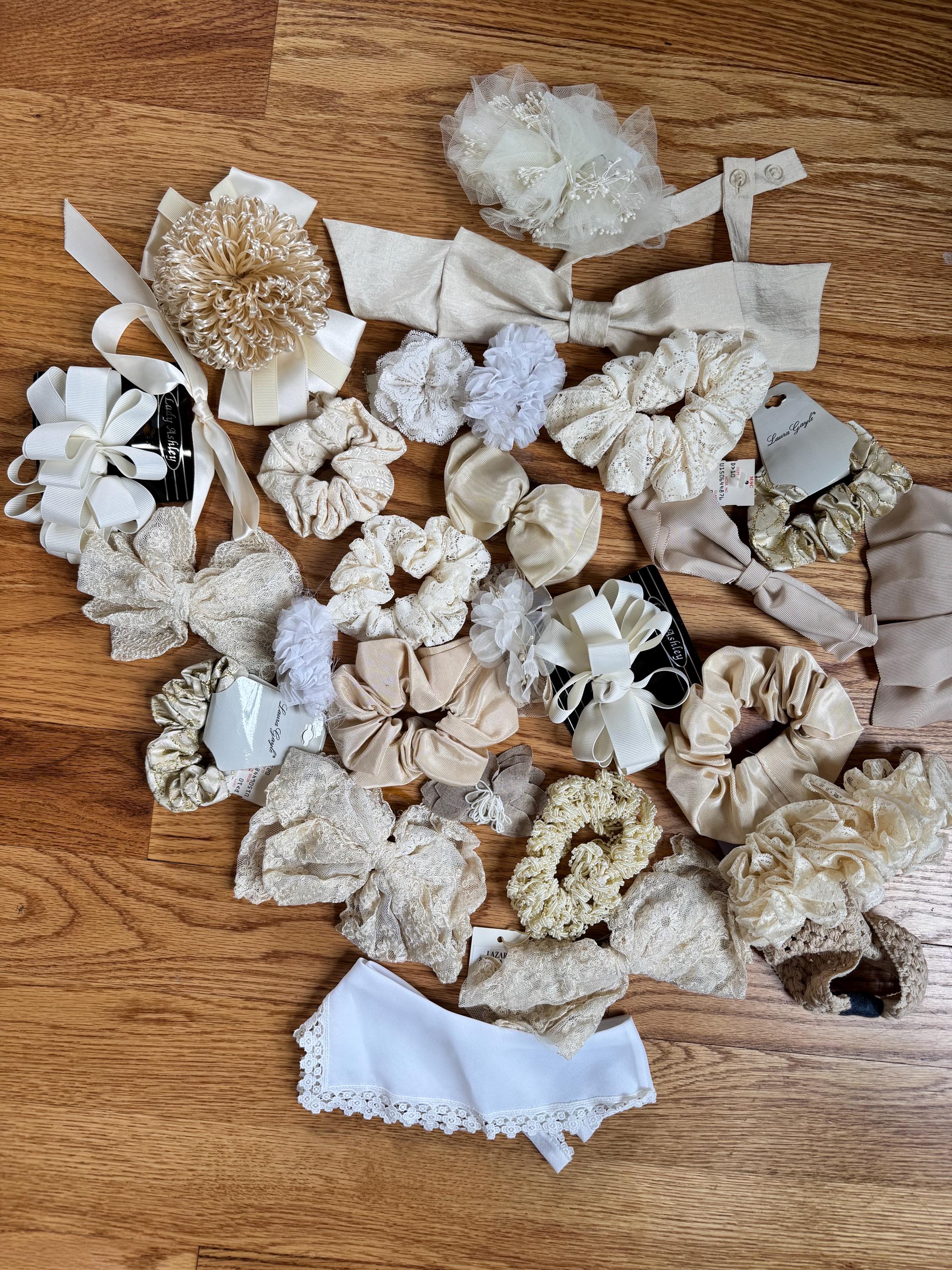 Vintage hair accessories grab bag Hair Accessory Mystery Grab Bags | White, Cream, Beige  main image 4