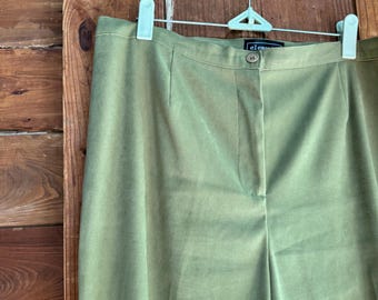 Elementz Light Green Faux Suede Pants