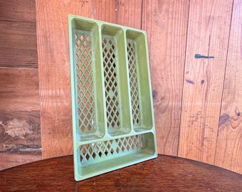Avocado Green 1960’s Silverware Storage/Drawer Organizer
