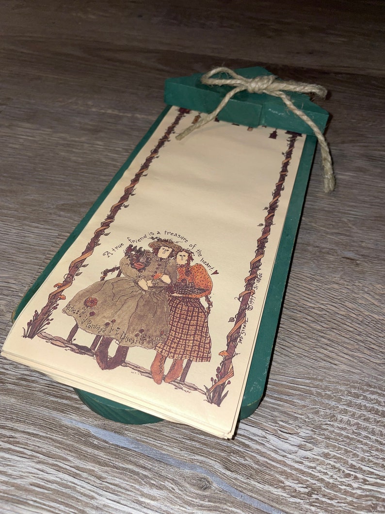 vintage-grocery-list-pad-wooden-holder-etsy