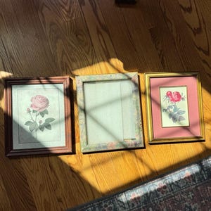 Curated Gallery Wall Set of (3) | Cottage Core Wall Art & Frames | Floral, Roses, Whimsical