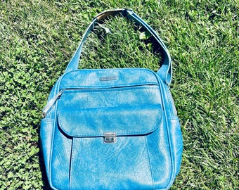 Blue Vintage Samsonite Luggage | Shoulder Bag, Carry On, Purse, Diaper Bag