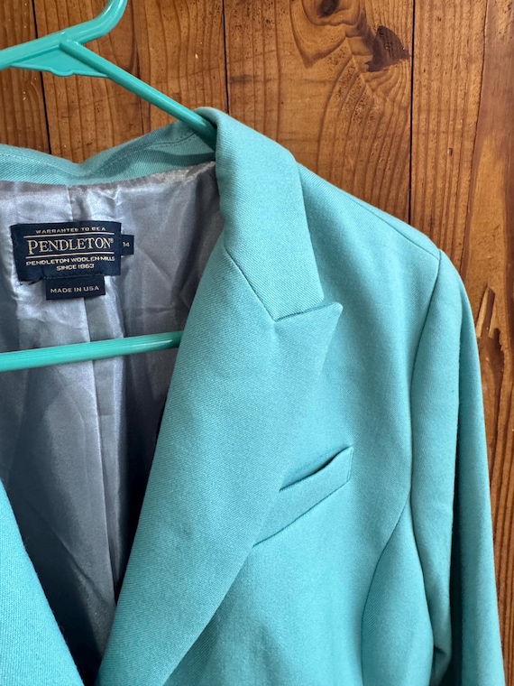 Pendleton Light Blue Single Brested Blazer | Made… - image 8