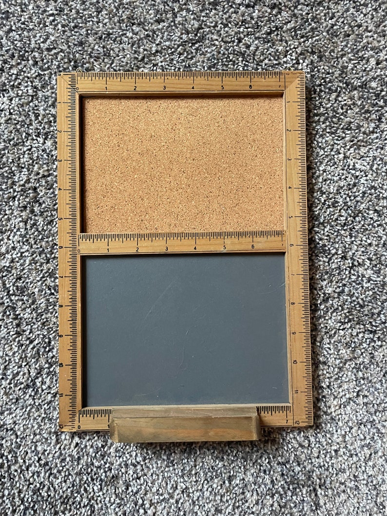Vintage Chalkboard/bulletin Board Etsy