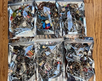 1 Pound Bags Of Craft Jewelry | ALL Mismatched Earrings | Junk Jewelry, Craft Jewelry, Destash Lot | Jewelry Supplies