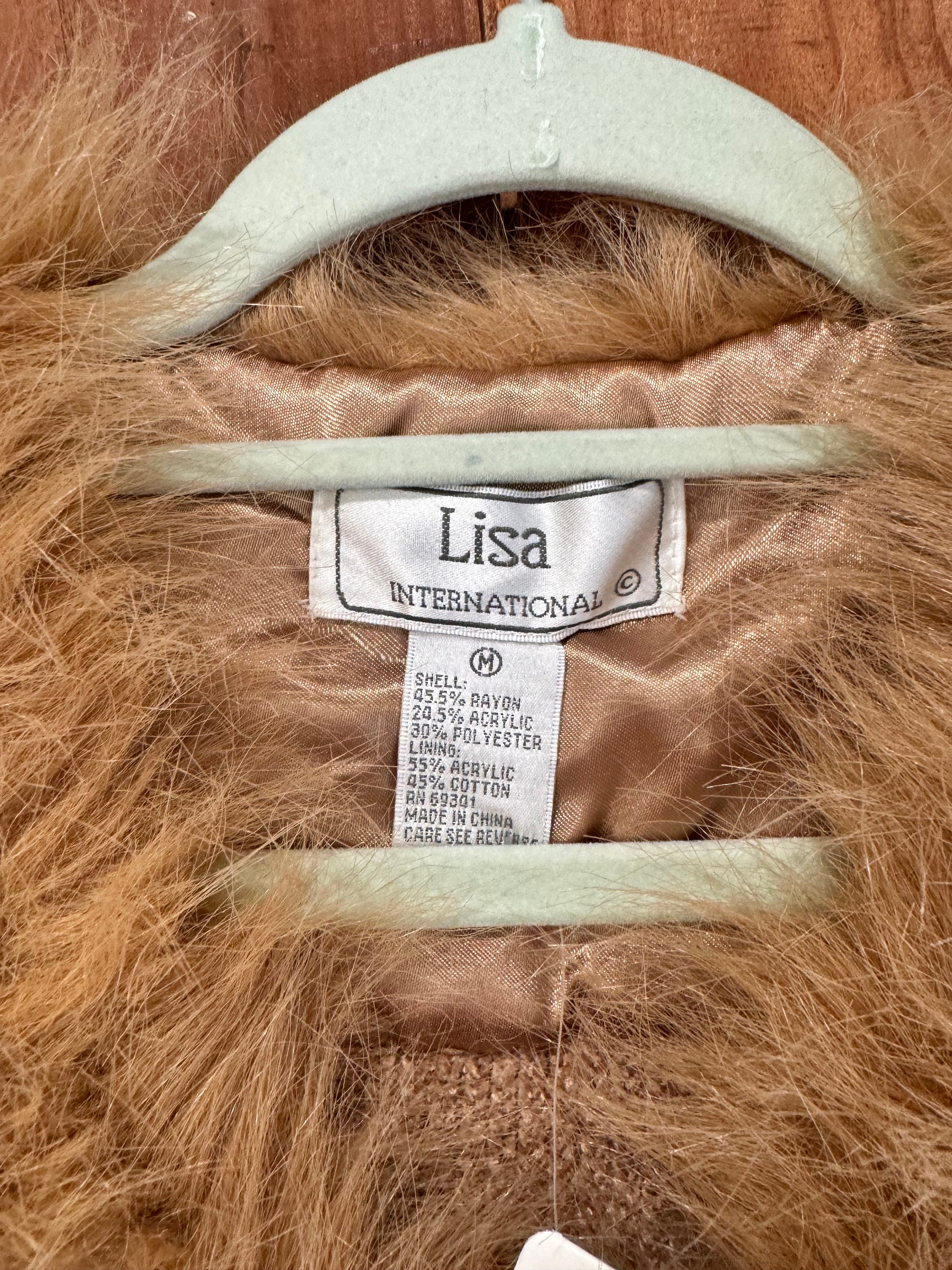 Lisa International | Carmel Sweater W/ Faux Fur Collar - Etsy