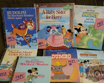 80s illustrated books Vintage Little Golden Books - 1980s - Lot of 7