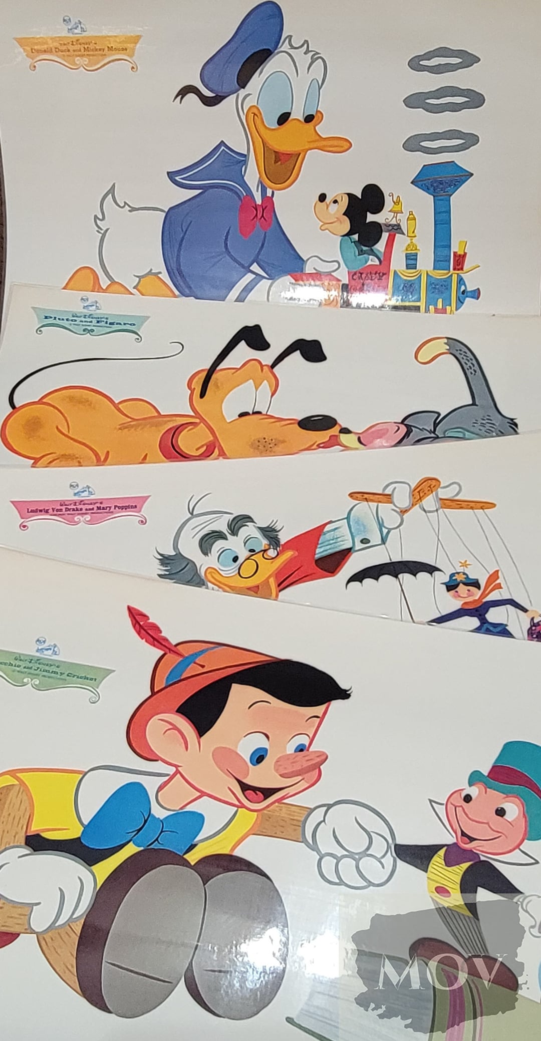 Vintage Disney Placemats 4 Disney Scenes on Plastic Etsy