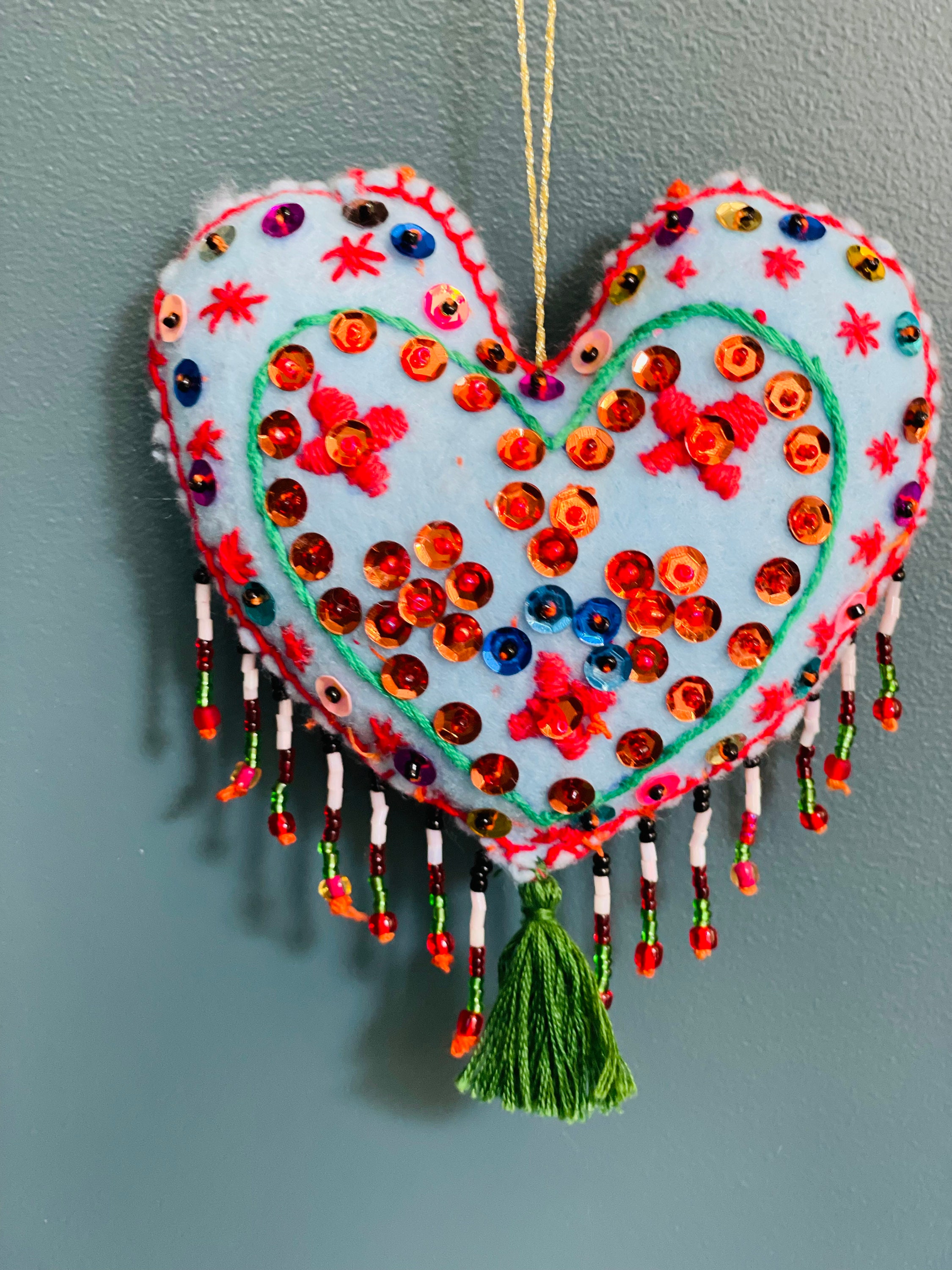 Beaded Heart Ornaments For Valentine's Day! - Running With Sisters