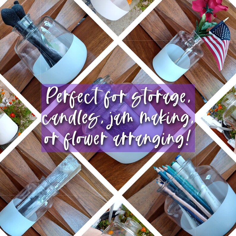 Acrylic Paint Dipped Jars 4 Styles Candle Jars Storage Etsy