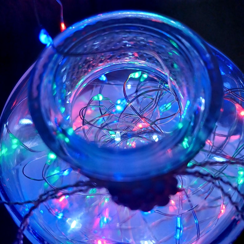 Music Reactive Fairy Light Jar OOAK Lights React to Sound Etsy