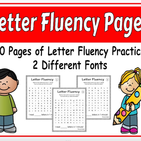 Letter Fluency Sheets | Letter Naming & Sound Practice | Dibels mClass Practice | Kindergarten Assessment