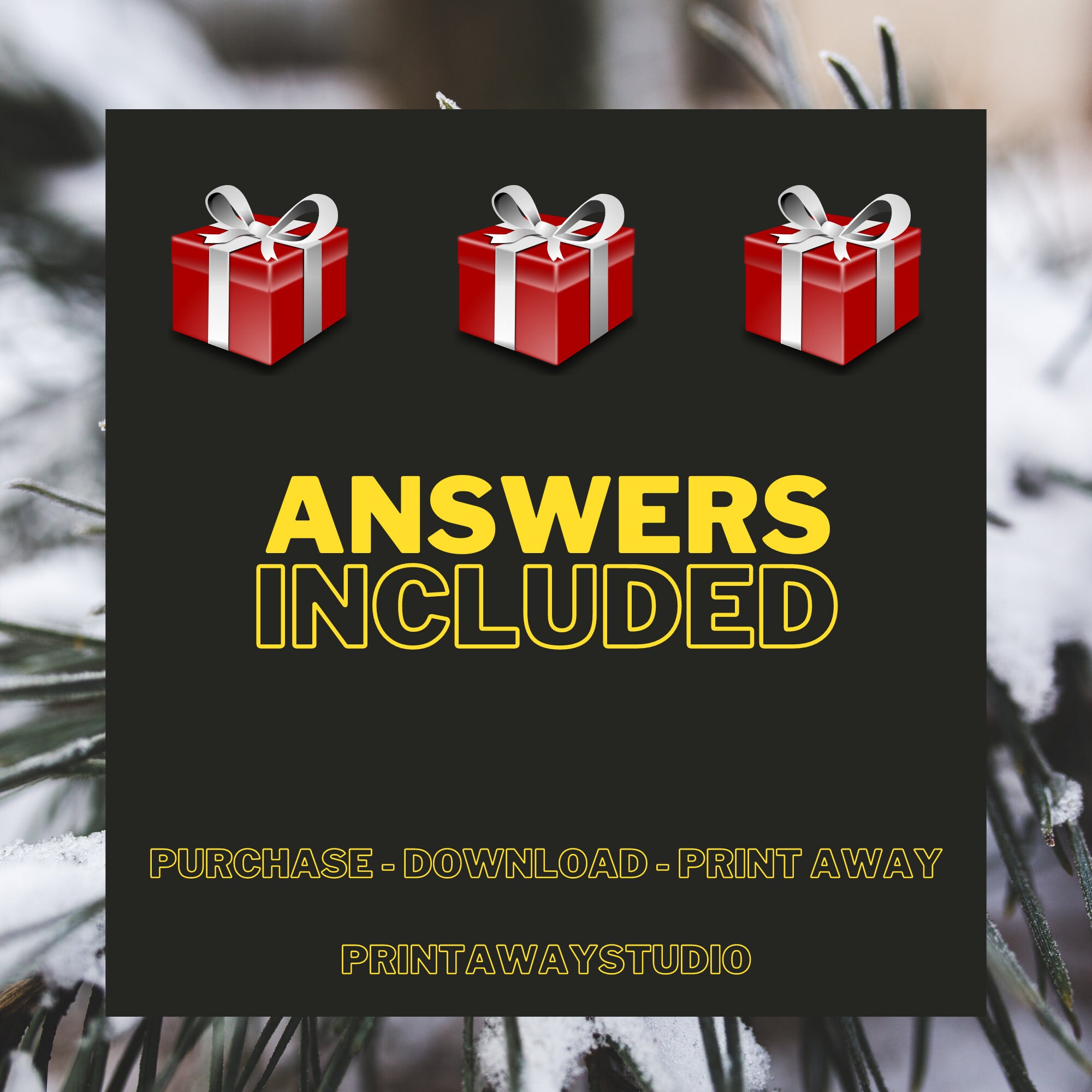 Christmas Trivia With Answers, Instant Download Holiday Game, Xmas ...