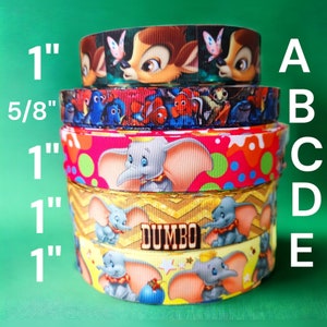 5/8&quot; or 1&quot; Cartoon Deer Fish Elephant Ribbon