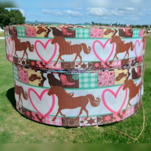 1 &quot;of 1,5&quot; paard Cowgirl patroon land lint