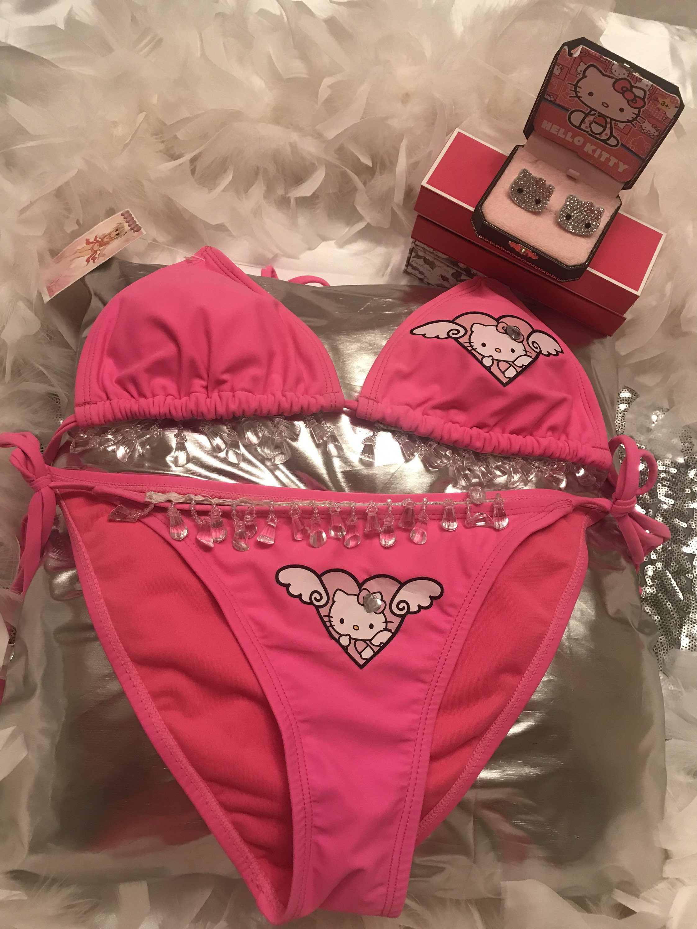 Lavish Kitty Bikini Set (Pink)