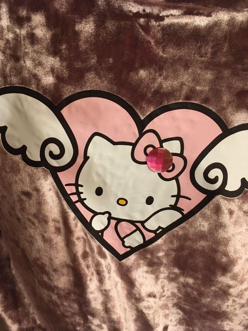 Adorable Crushed Velvet Pink Hello Kitty Tracksuit Etsy