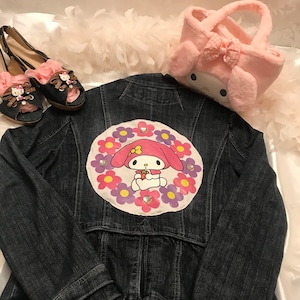 Adorable veste vintage y2k Jean avec mes détails mélodiques