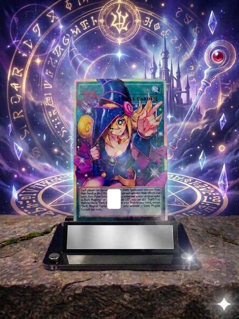 2X Girl Yugi Style Credit Card Small Chip STICKER (Holographic) 2PACK image 1